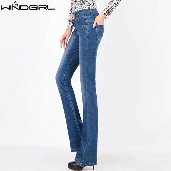wholesale- windgirl high waist bootcut jeans women flare jean blue denim pant slim femme plus size cotton pant pantalones vaqueros mujer
wholesale- windgirl high waist bootcut jeans women flare jean blue denim pant slim femme plus size cotton pant pantalones vaqueros mujer