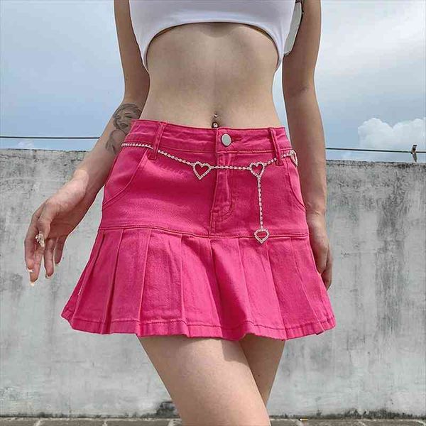 fashion y2k pink denim womens skirts pleated mini solid casual korean style high waist skirt with lined club party girls, Black
fashion y2k pink denim womens skirts pleated mini solid casual korean style high waist skirt with lined club party girls, Black