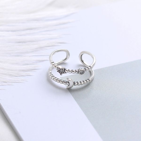tyj0147 fashion ol star moon diamond ring japanese and us s925 silver double index finger ring
tyj0147 fashion ol star moon diamond ring japanese and us s925 silver double index finger ring