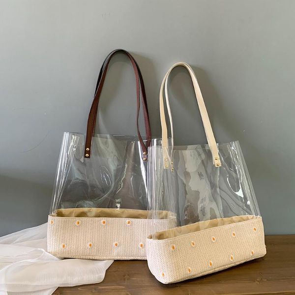 evening bags fashion clear straw beach shoulder women transparent daisy woven patchworks for 2021 large weave handbags
evening bags fashion clear straw beach shoulder women transparent daisy woven patchworks for 2021 large weave handbags