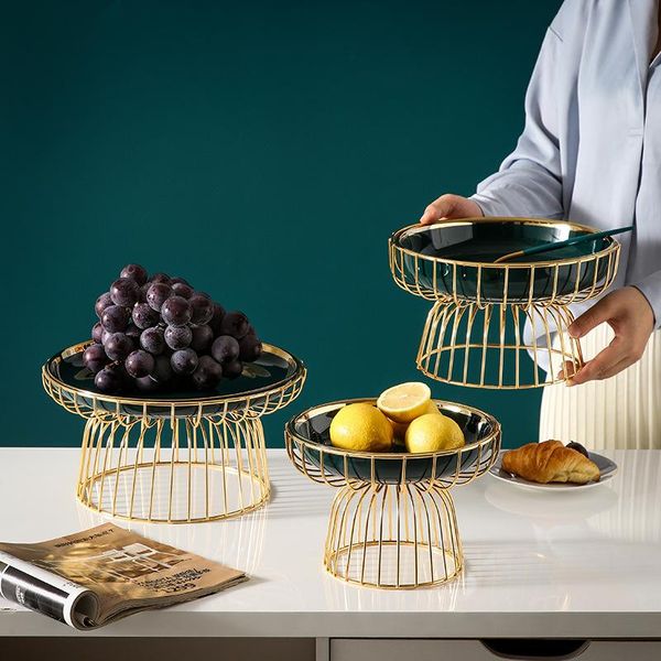 dishes & plates northern european gold iron art ceramic fruit bowl green living room household table candy salad plate snack basket decorati
dishes & plates northern european gold iron art ceramic fruit bowl green living room household table candy salad plate snack basket decorati