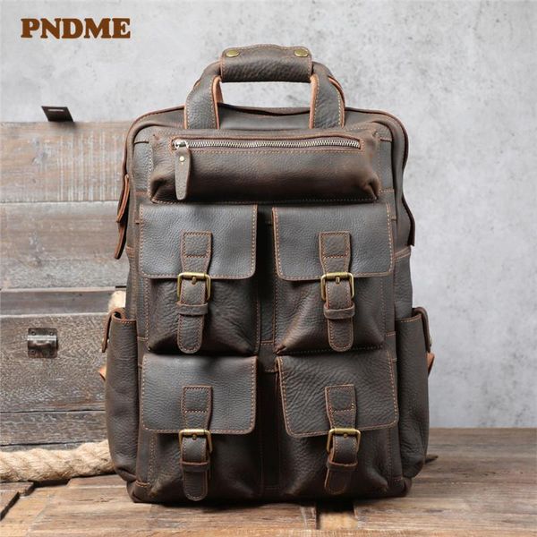 vintage natural multi-function large-capacity backpack outdoor travel genuine leather multi-pocket bagpack
vintage natural multi-function large-capacity backpack outdoor travel genuine leather multi-pocket bagpack