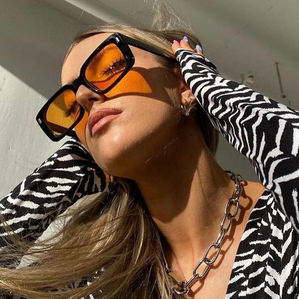 sunglasses 2021 brand square womens big frame travel retro designer sun glasses yellow shades uv400, White;black
sunglasses 2021 brand square womens big frame travel retro designer sun glasses yellow shades uv400, White;black