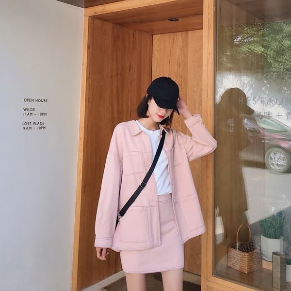 2021 new autumn french retro suit denim jacket half-length skirt two-piece female 2 piece sets womens outfits s2zb, Gray
2021 new autumn french retro suit denim jacket half-length skirt two-piece female 2 piece sets womens outfits s2zb, Gray