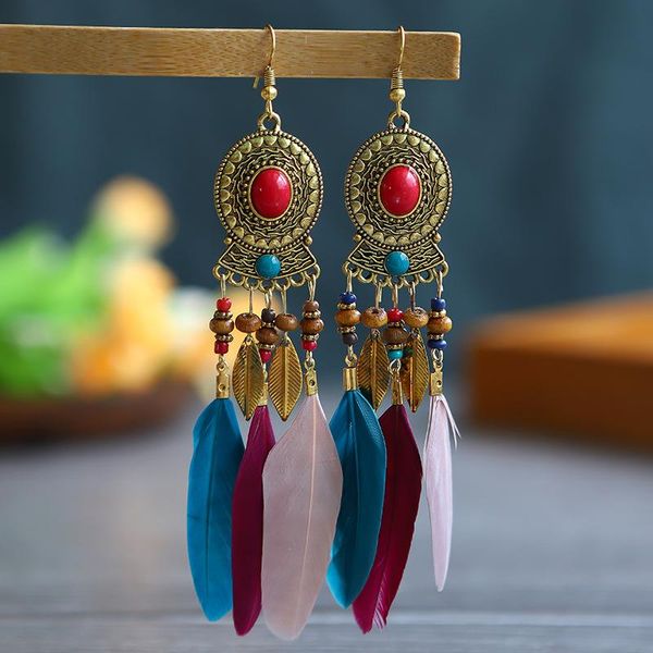 dangle & chandelier summer colorful long feather earrings for women beach chain tassel drop wedding bride jewelry oorbellen hangerss, Silver
dangle & chandelier summer colorful long feather earrings for women beach chain tassel drop wedding bride jewelry oorbellen hangerss, Silver