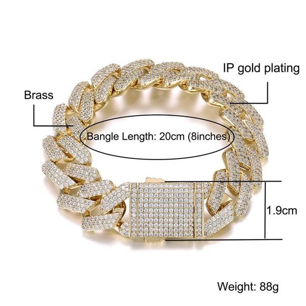link, chain hip hop 19mm 3 row cuban prong chains bling iced out cz setting + cubic zirconia bracelet for men women jewelry, Black
link, chain hip hop 19mm 3 row cuban prong chains bling iced out cz setting + cubic zirconia bracelet for men women jewelry, Black