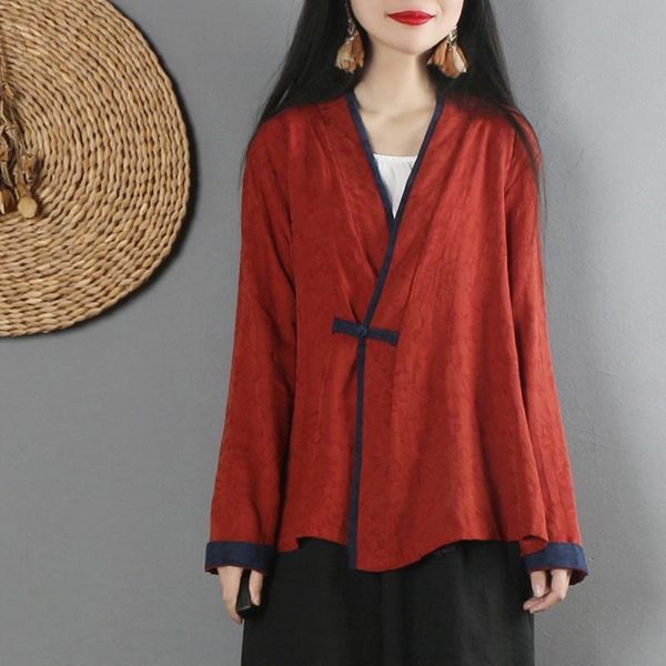 ethnic clothing chinese style women linen shirt vintage retro cardigan coat fairy tang suit breathable casual hanfu kk3985, Red
ethnic clothing chinese style women linen shirt vintage retro cardigan coat fairy tang suit breathable casual hanfu kk3985, Red