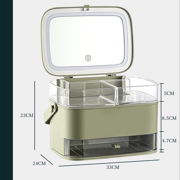 new cosmetic storage box with mirror led light deskmakeup organizer case dust-proof drawer type organizer for cosmetics
new cosmetic storage box with mirror led light deskmakeup organizer case dust-proof drawer type organizer for cosmetics