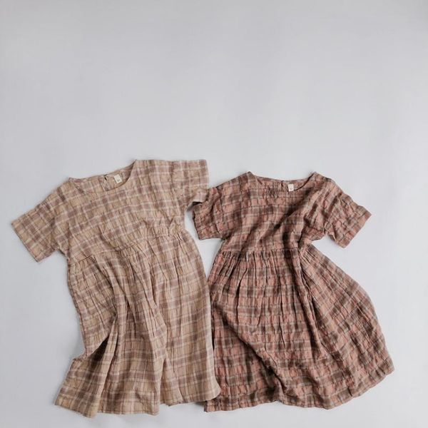 girl's dresses vintage baby girls summer toddler infant cotton linen dress kids plaid print o-neck a-line frock girl princess clothes, Red;yellow
girl's dresses vintage baby girls summer toddler infant cotton linen dress kids plaid print o-neck a-line frock girl princess clothes, Red;yellow