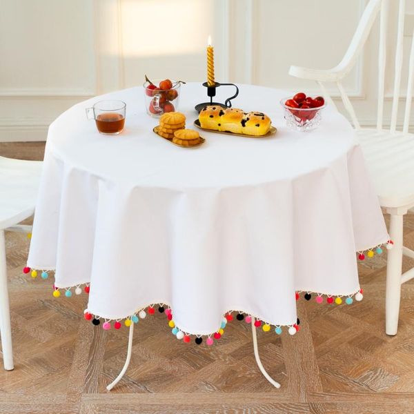 table cloth solid white round home party decoration cover coffee for living room plush ball lace tablecloth
table cloth solid white round home party decoration cover coffee for living room plush ball lace tablecloth