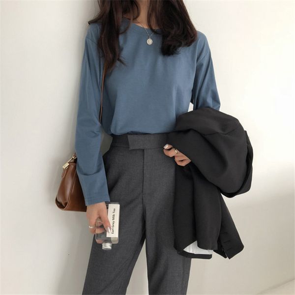 korean autumn loose solid all match stylish new women t-shirts 2021 casual brief female streetwear cotton rsa5, White
korean autumn loose solid all match stylish new women t-shirts 2021 casual brief female streetwear cotton rsa5, White