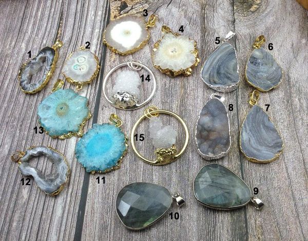 pendants ya3844 natural stone druzy labradorite pendant choose the number to buy,the exact one as po, Black
pendants ya3844 natural stone druzy labradorite pendant choose the number to buy,the exact one as po, Black