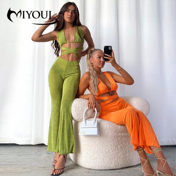 women's pants & capris miyouj solid cross strap summer suits long flare pant high waist suit bandage outfit female clothing 2021, Black;white
women's pants & capris miyouj solid cross strap summer suits long flare pant high waist suit bandage outfit female clothing 2021, Black;white