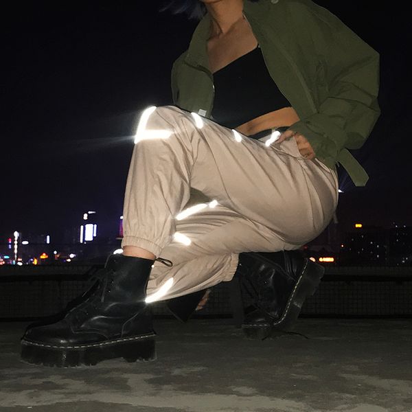 hip hop harajuku reflective pants casual high waist cargo pants women joggers khaki ladies trousers cotton streetwear, Black;white
hip hop harajuku reflective pants casual high waist cargo pants women joggers khaki ladies trousers cotton streetwear, Black;white