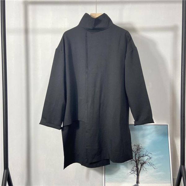 men's sweaters autumn and winter long sleeve sweater t-shirt black medium length slim fit irregular hem stand collar loose casual, White;black
men's sweaters autumn and winter long sleeve sweater t-shirt black medium length slim fit irregular hem stand collar loose casual, White;black