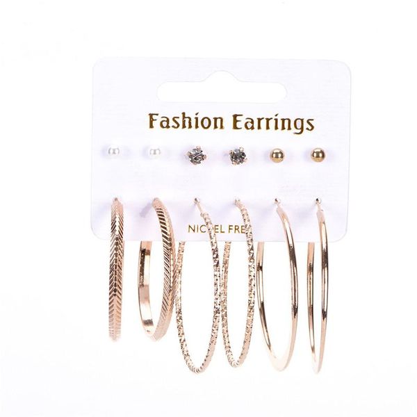 hoop & huggie 6 pair /set circle earrings for women rhinestone stud ball set fashion jewelry girl, Golden;silver
hoop & huggie 6 pair /set circle earrings for women rhinestone stud ball set fashion jewelry girl, Golden;silver