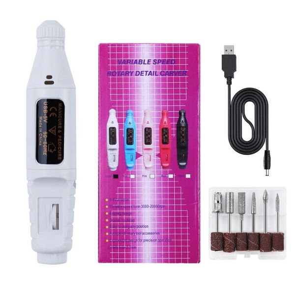 nail drill & accessories electric kit usb manicure polisher with 6 bits pen sharpener pedicure file art beauty tool
nail drill & accessories electric kit usb manicure polisher with 6 bits pen sharpener pedicure file art beauty tool