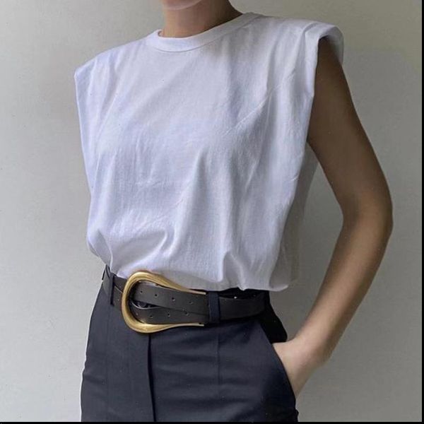 2021 office lady tank women fashion sleeveless soild shirts with shoulder pad summer loose casual elegant clothes, White
2021 office lady tank women fashion sleeveless soild shirts with shoulder pad summer loose casual elegant clothes, White