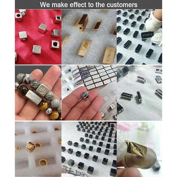 custom beads for bracelet making custom brand bead engrave logo beads gold black cube tube stainless steel accessories, Bronze;silver
custom beads for bracelet making custom brand bead engrave logo beads gold black cube tube stainless steel accessories, Bronze;silver