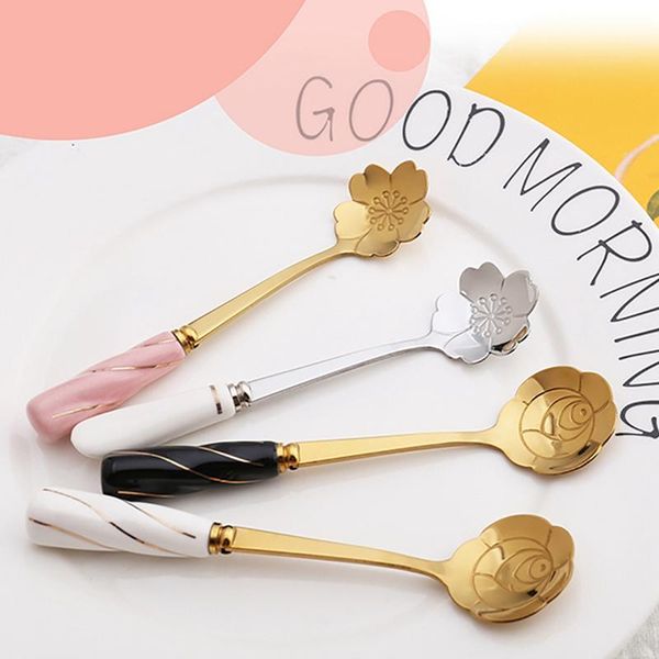 12/17cm mini sakura rose flower spoons stainless steel coffee dessert drink mixing milkshake spoon tableware kitchen supply
12/17cm mini sakura rose flower spoons stainless steel coffee dessert drink mixing milkshake spoon tableware kitchen supply