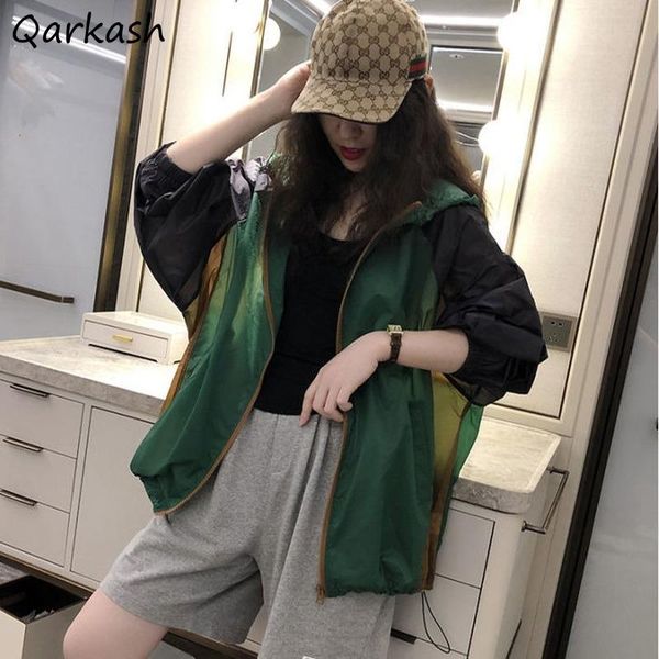 women's jackets plus size basic women summer thin patchwork panelled loose zipper fashion sunproof outwear bf couples harajuku hooded, Black;brown
women's jackets plus size basic women summer thin patchwork panelled loose zipper fashion sunproof outwear bf couples harajuku hooded, Black;brown