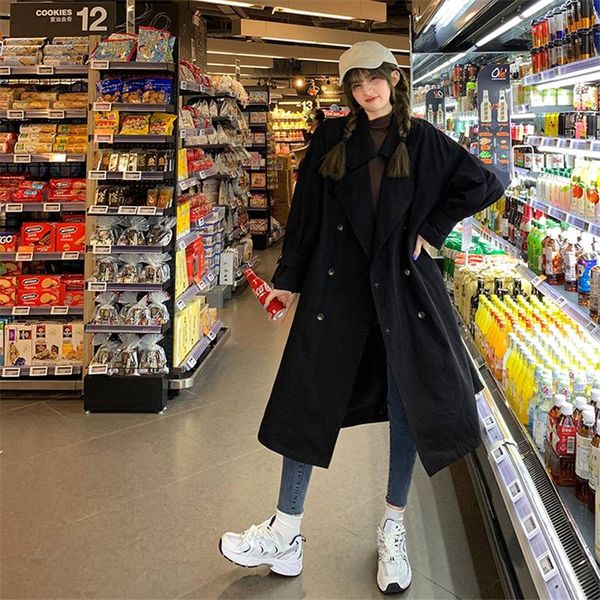 women's trench coats women coat casual long outerwear loose overcoat with winter fashion single breasted windbreaker female y17, Tan;black
women's trench coats women coat casual long outerwear loose overcoat with winter fashion single breasted windbreaker female y17, Tan;black