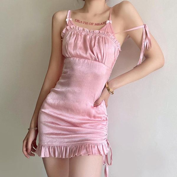 casual dresses women square neck solid color lace up ruffles skinny sleeveless backless spaghetti strap camis mini sheath dress elegant, Black;gray
casual dresses women square neck solid color lace up ruffles skinny sleeveless backless spaghetti strap camis mini sheath dress elegant, Black;gray