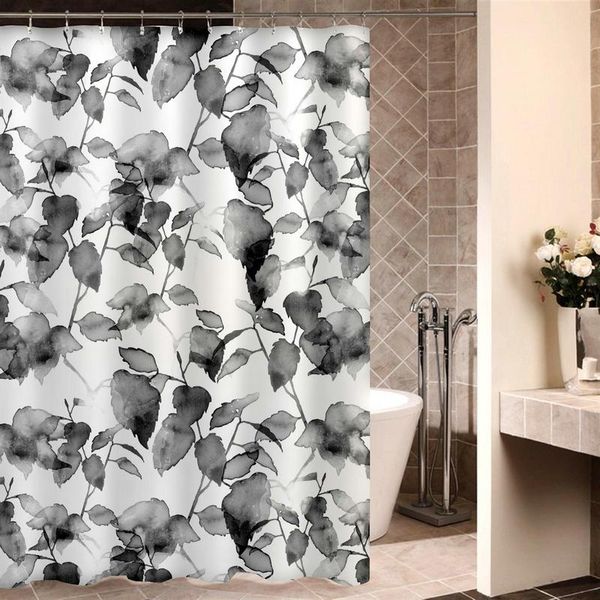 natural plant shower curtain set with 12 hooks black and green leaves bathroom decoration
natural plant shower curtain set with 12 hooks black and green leaves bathroom decoration