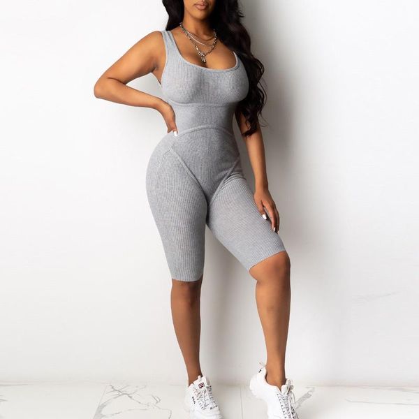 women's jumpsuits & rompers solid color square neck rib knit casual romper ladies joggers jumpsuit, Black;white
women's jumpsuits & rompers solid color square neck rib knit casual romper ladies joggers jumpsuit, Black;white