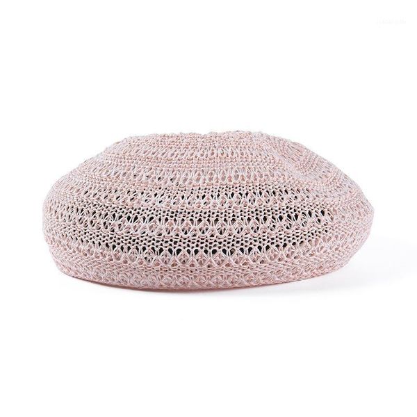 berets spring/summer cap knitted beret for women japanese pure color hollow ventilated artist hat students cotton and linen bud, Blue;gray
berets spring/summer cap knitted beret for women japanese pure color hollow ventilated artist hat students cotton and linen bud, Blue;gray