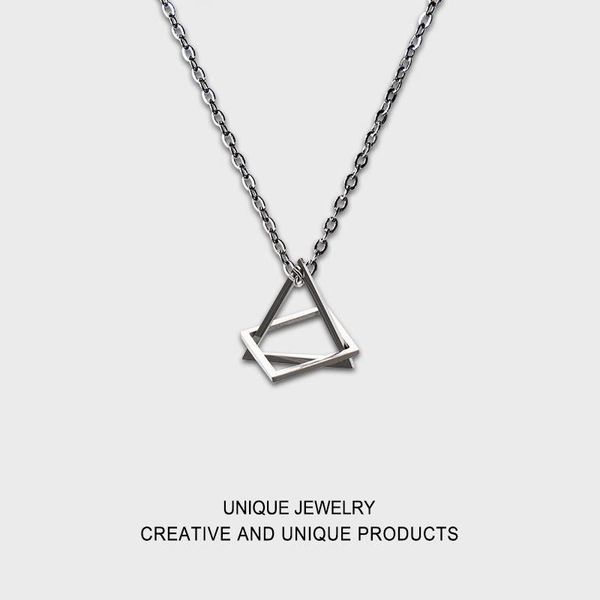 pendant necklaces korean hip hop personality men's and women's long hiphop necklace geometric triangle square neck fashion cool, Silver
pendant necklaces korean hip hop personality men's and women's long hiphop necklace geometric triangle square neck fashion cool, Silver