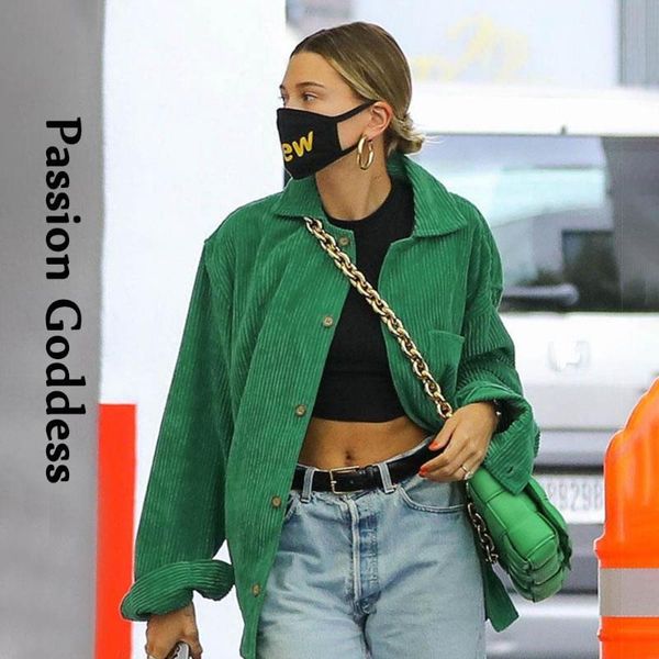 women's jackets women vintage green corduroy fall winter plus size coats lapel single-breasted oversized street chaqueta mujer, Black;brown
women's jackets women vintage green corduroy fall winter plus size coats lapel single-breasted oversized street chaqueta mujer, Black;brown