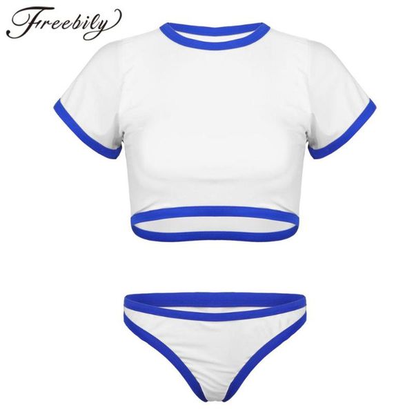 one-piece suits 2pcs womens fashion swimming suit set round neck short sleeves swimsuit padded push up crop + thong bikini bottoms swimw
one-piece suits 2pcs womens fashion swimming suit set round neck short sleeves swimsuit padded push up crop + thong bikini bottoms swimw
