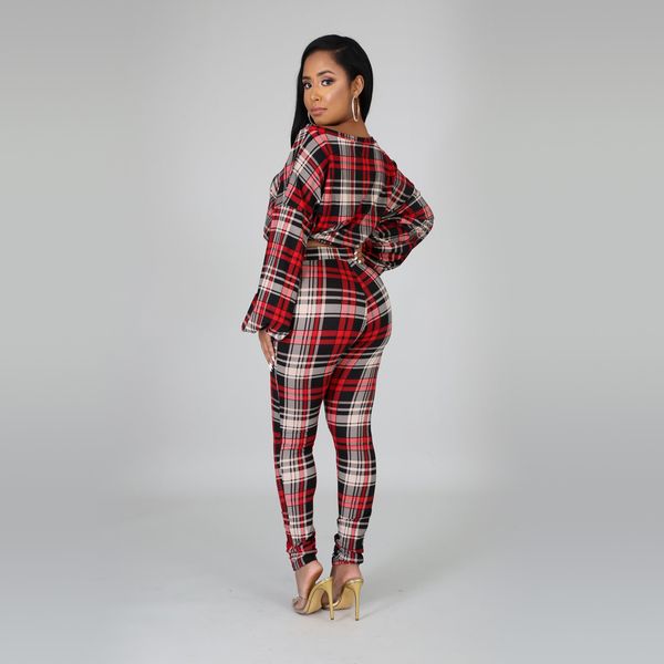 red plaid fashion matching sets plus size 2021 clothes woman two piece pants set holiday outfits d89-ag33, White
red plaid fashion matching sets plus size 2021 clothes woman two piece pants set holiday outfits d89-ag33, White