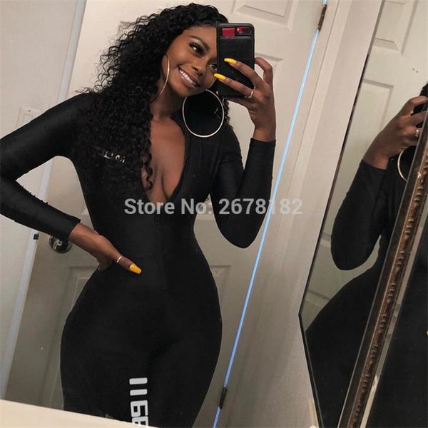 women's jumpsuits & rompers letter printing slim v neck athleisure long trouser sleeve zipper black jumpsuit fitness 2021, Black;white
women's jumpsuits & rompers letter printing slim v neck athleisure long trouser sleeve zipper black jumpsuit fitness 2021, Black;white