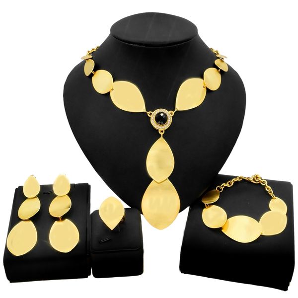 yulaili exquisite pendant necklace jewelry set latest design daily inexpensive women's bracelet earring ring jewellery sets, Black
yulaili exquisite pendant necklace jewelry set latest design daily inexpensive women's bracelet earring ring jewellery sets, Black