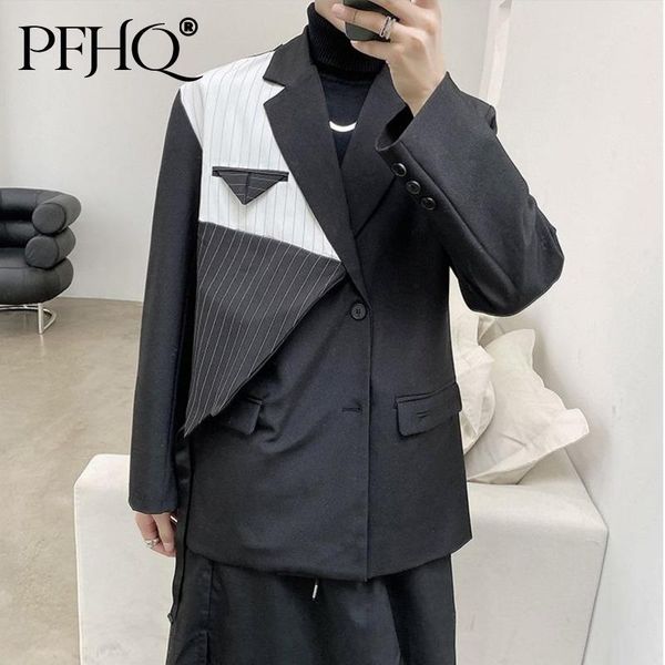 men's suits & blazers pfhq men black fashionable suit coat designer clothes singble breasted white patchwork movable front 21d3577, White;black
men's suits & blazers pfhq men black fashionable suit coat designer clothes singble breasted white patchwork movable front 21d3577, White;black