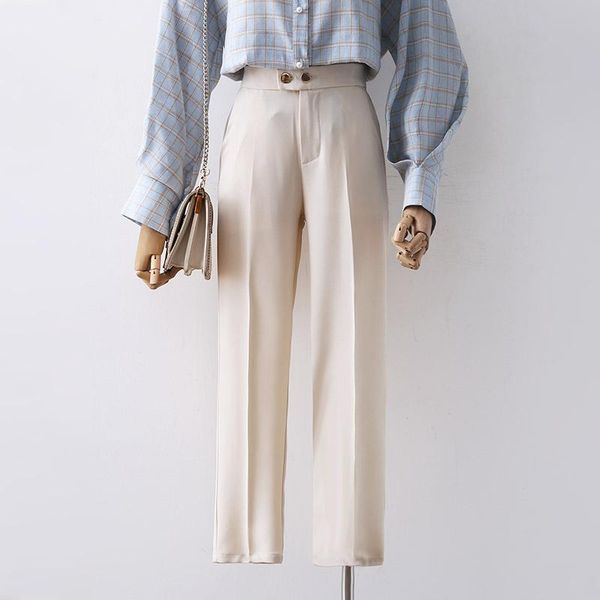 women's pants & capris casual autumn high waist straight suit korean loose thin ankle-length harlan women trousers, Black;white
women's pants & capris casual autumn high waist straight suit korean loose thin ankle-length harlan women trousers, Black;white