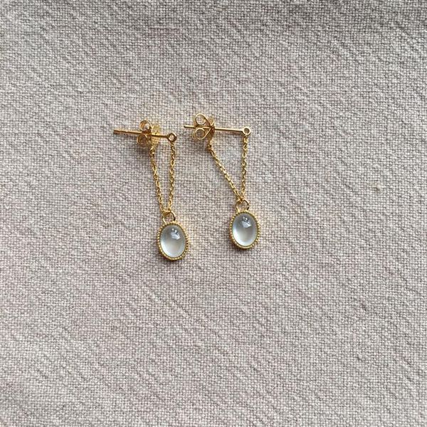 dangle & chandelier original designer creative small pendant white chalcedony egg noodle oval earrings bohemian charm ladies jewelry, Silver
dangle & chandelier original designer creative small pendant white chalcedony egg noodle oval earrings bohemian charm ladies jewelry, Silver