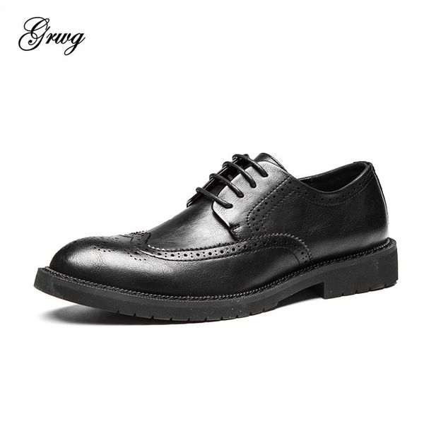 dress shoes grwg men flats 100% genuine leather brand oxfords spring business, Black
dress shoes grwg men flats 100% genuine leather brand oxfords spring business, Black