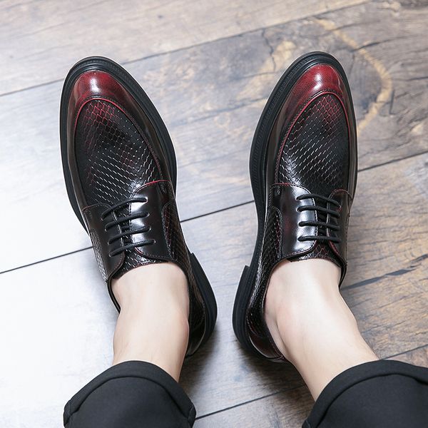 snake skin pattern pu leather men casual formal shoes party club wedding men suit shoes italian stylish footwear, Black
snake skin pattern pu leather men casual formal shoes party club wedding men suit shoes italian stylish footwear, Black