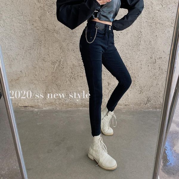 2021 new streetwear cintura alta elsticas femininas lpis calas de brim outono denim iux5, Blue
2021 new streetwear cintura alta elsticas femininas lpis calas de brim outono denim iux5, Blue