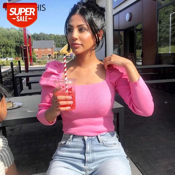 Wannathis Puff Sleeve Pink Blouse Women Autumn New Skinny Cropped Slash Neck Stretchy 3Color Fashion Streetwear Casual Top Solid #Q41c, White
Wannathis Puff Sleeve Pink Blouse Women Autumn New Skinny Cropped Slash Neck Stretchy 3Color Fashion Streetwear Casual Top Solid #Q41c, White