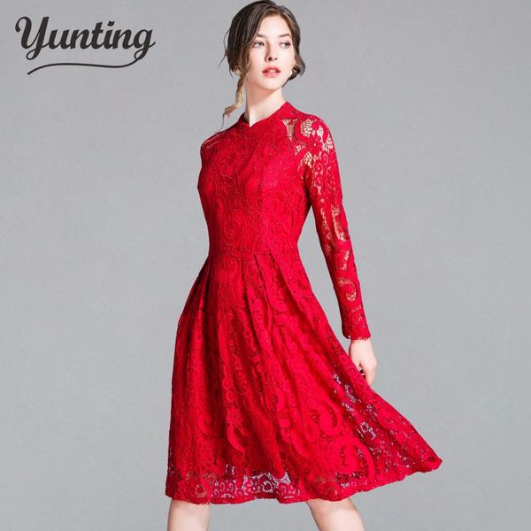 casual dresses women lace dress 2021 autumn fashion big swing a-line elegant ladies party long plus size, Black;gray
casual dresses women lace dress 2021 autumn fashion big swing a-line elegant ladies party long plus size, Black;gray
