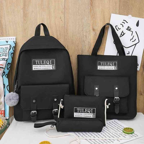 4 piece set schoolbags for teenage girls women backpack fashion canvas school bags lapshoulder female
4 piece set schoolbags for teenage girls women backpack fashion canvas school bags lapshoulder female