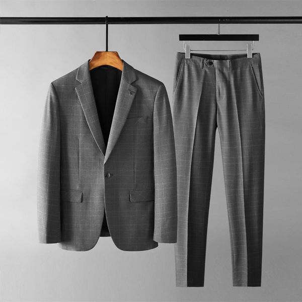 men's tracksuits 2021 plaid mens sets (blazer+pants) single breasted wedding male fashion slim prom blazer men plus size 5xl, Gray
men's tracksuits 2021 plaid mens sets (blazer+pants) single breasted wedding male fashion slim prom blazer men plus size 5xl, Gray