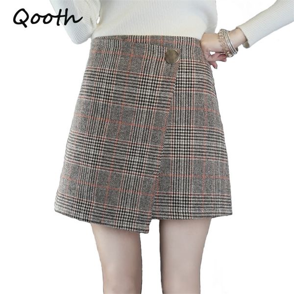 qooth preppy style mini skirt women plaid elegant work skort spring wool brief high waist retro short 2xl qh998 210609, Black
qooth preppy style mini skirt women plaid elegant work skort spring wool brief high waist retro short 2xl qh998 210609, Black
