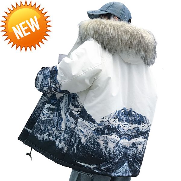 men's winter puffer jacket thicken coat warm outwear with removerable fur hood mountain printed plus size 4xl 5xl, Black
men's winter puffer jacket thicken coat warm outwear with removerable fur hood mountain printed plus size 4xl 5xl, Black