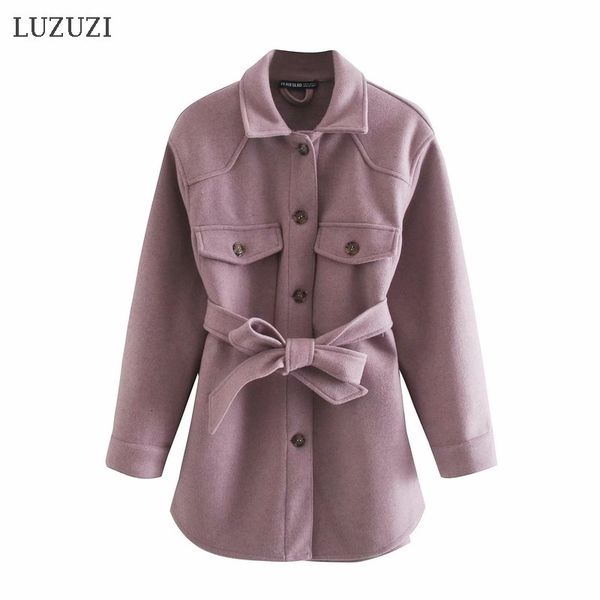 2021 new za women fashion with belt loose woolen jacket coat vintage long sleeve side pockets female outerwear chic overcoat qvrc, Black;brown
2021 new za women fashion with belt loose woolen jacket coat vintage long sleeve side pockets female outerwear chic overcoat qvrc, Black;brown