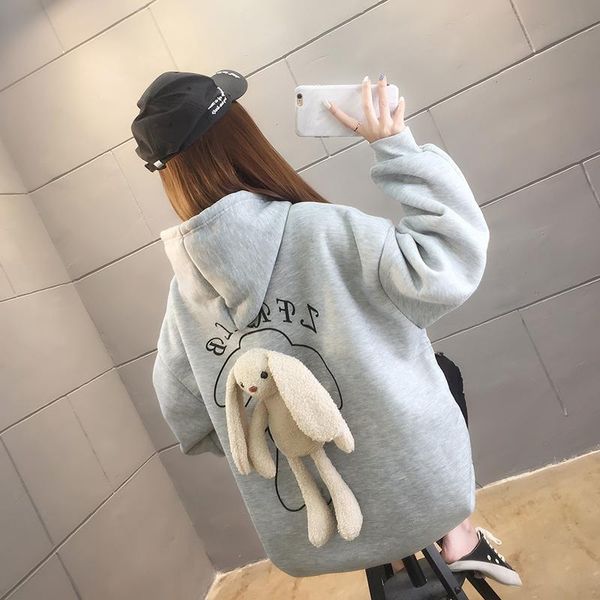 women's hoodies & sweatshirts autumn winter oversize fleece pullover women fashion cute dimensional doll letter print long sleeve hoody, Black
women's hoodies & sweatshirts autumn winter oversize fleece pullover women fashion cute dimensional doll letter print long sleeve hoody, Black